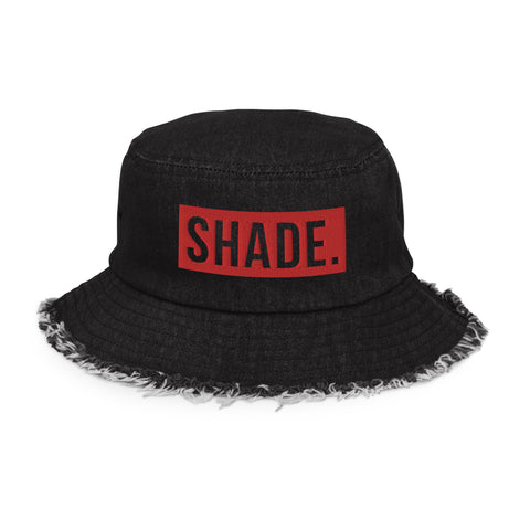 SHADE. Distressed Denim Bucket Hat