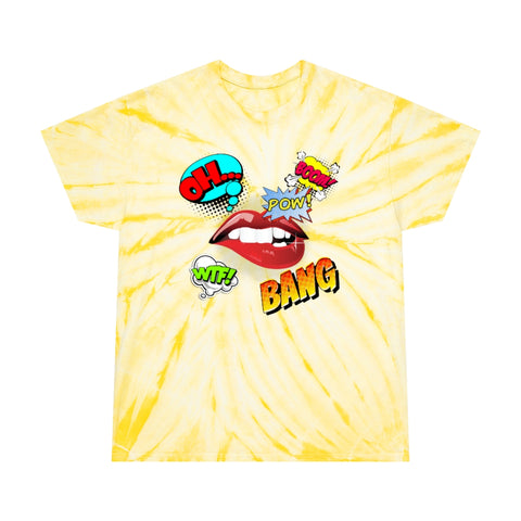 Comic Lips Tie-Dye Tee (Pale Yellow)