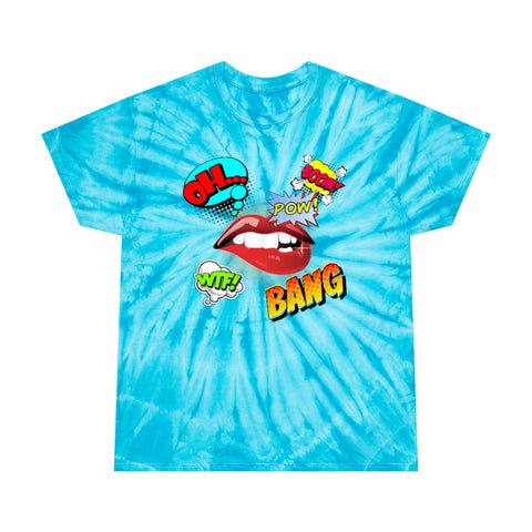 Comic Lips Tie-Dye Tee (Turquoise)