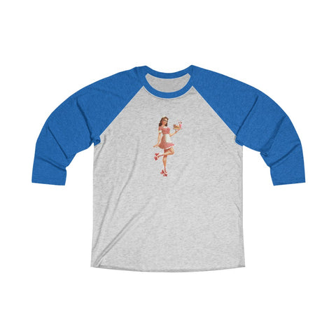 Shady Waitress 3\4 Raglan T-shirt