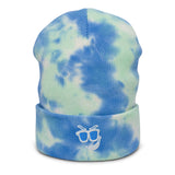 Shady Smirk Tie-Dye Beanie (Sky)