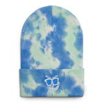 Shady Smirk Tie-Dye Beanie (Sky)