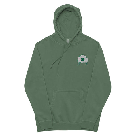 Shady Cloud Pigment-Dyed Hoodie (Alpine Green)