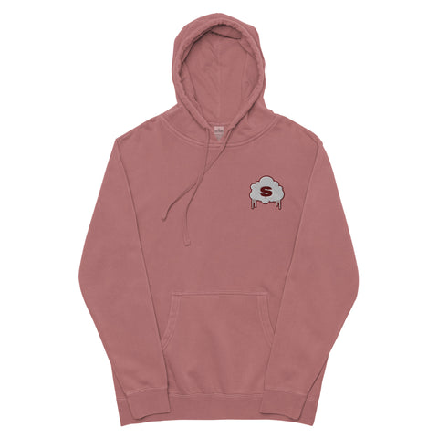 Shady Cloud Pigment-Dyed Hoodie (Pigment Maroon)