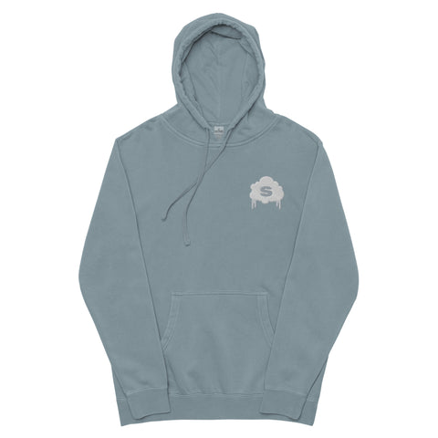 Shady Cloud Pigment-Dyed Hoodie (Slate Blue)