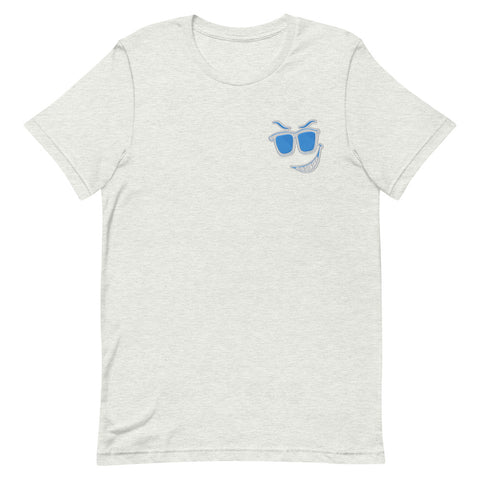 Shady Smirk Embroidered T-Shirt (Sky)