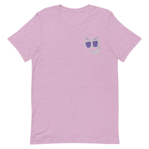 Shady Smirk Embroidered T-Shirt (Purple Passion)