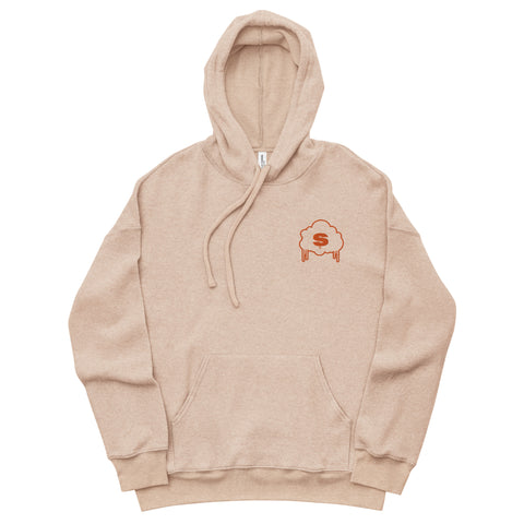 Shady Cloud Outline Sueded Fleece Hoodie (Heather Oat)