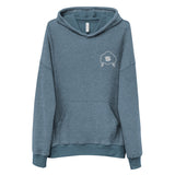 Shady Cloud Outline Sueded Fleece Hoodie (Heather Slate)